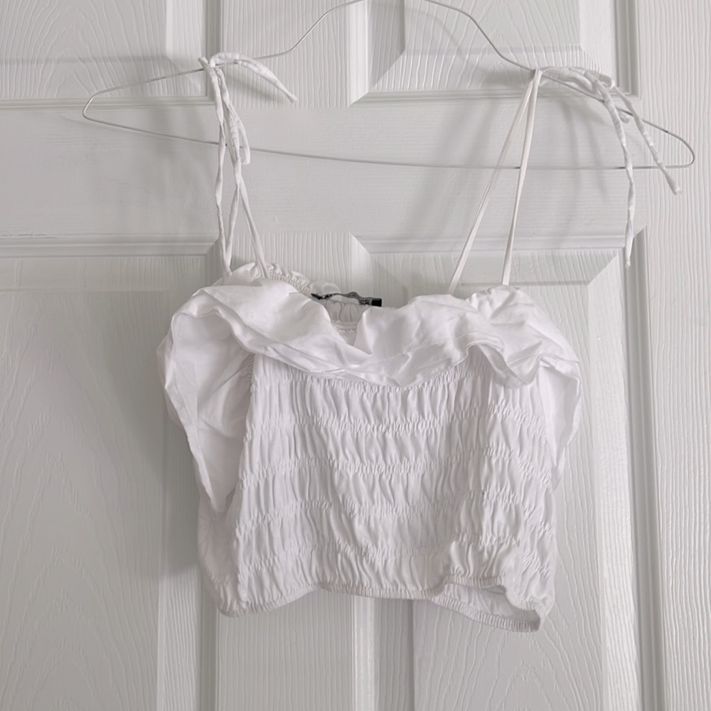 Zara ruffle tank top